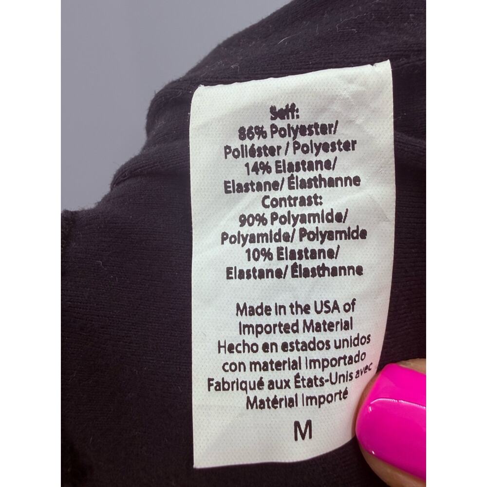 NWT Beyond Yoga Velvet Motion Bra Gym Cropped Top Black Workout Size Medium - Picture 14 of 14